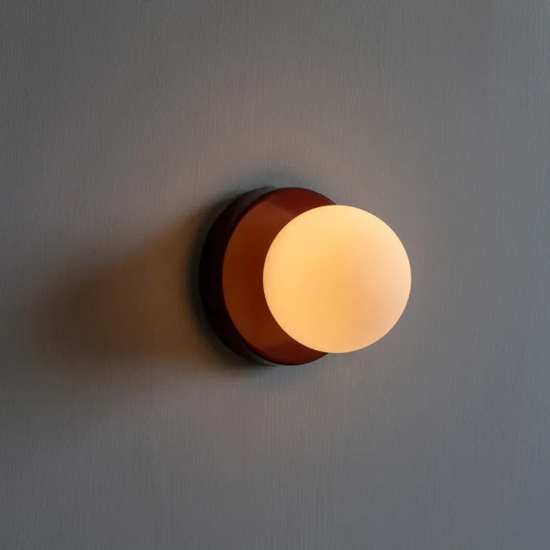 Applique murale LED Macaron | Verre coloré, Ø 12 cm