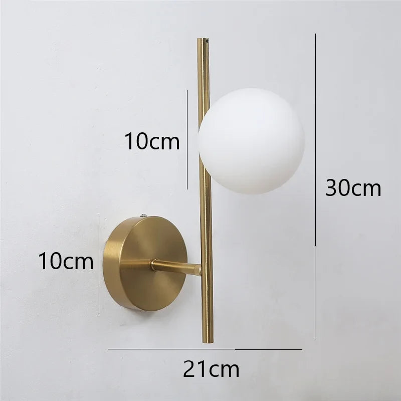 Applique Astra | Doré géométrique, 1 ou 2 globes dépolis