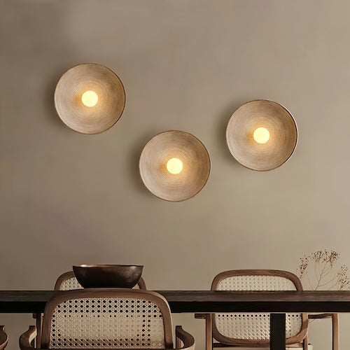 Applique murale bois rustique | LED incluse, 2 blancs