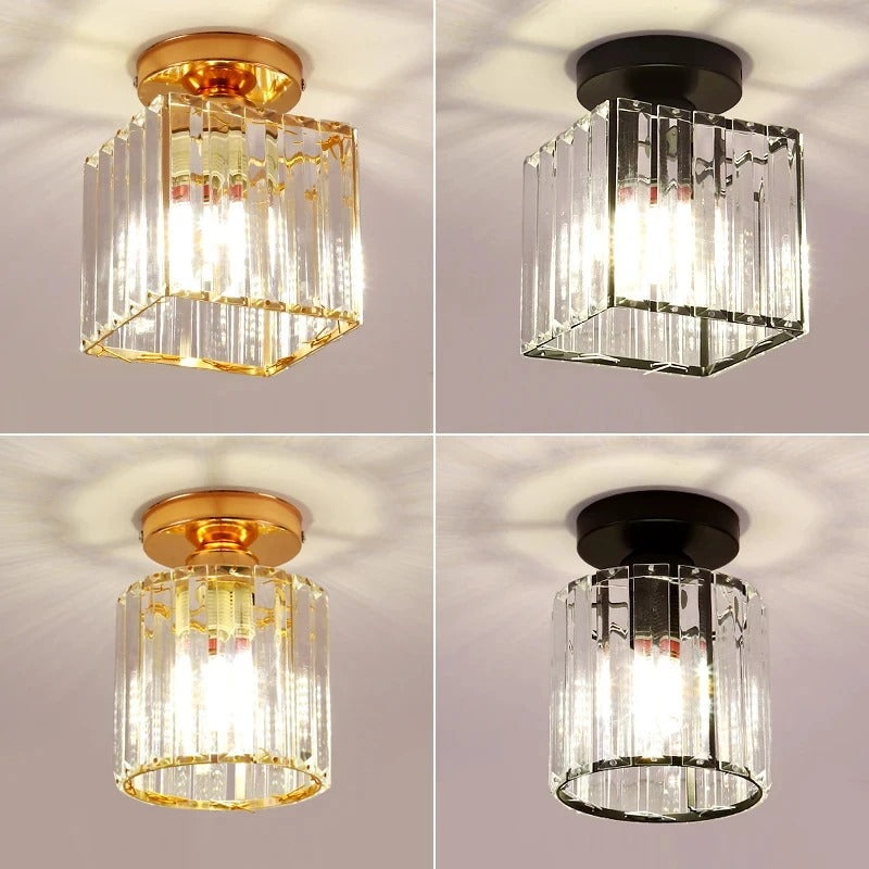 Plafonnier en cristal | Compact, 4 finitions pour couloir