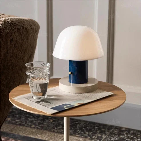 Lampe à poser champignon | LED rechargeable USB-C, Ø 18 cm