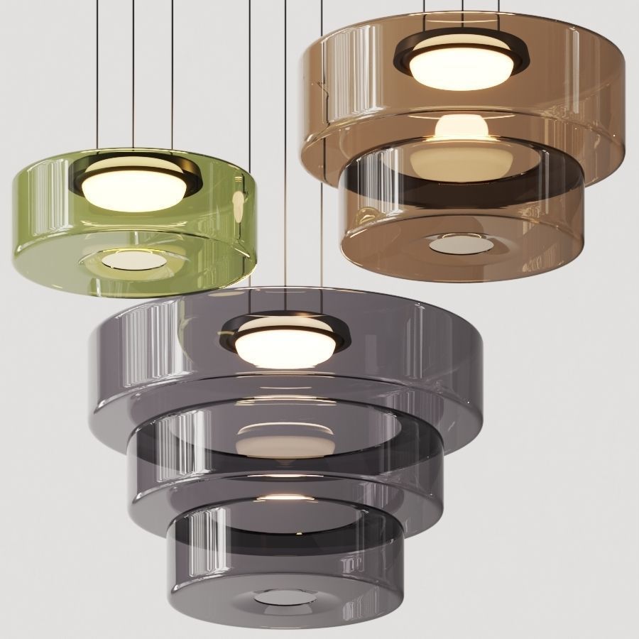 Suspension en verre Bauhaus | 3 diamètres, 3 teintes