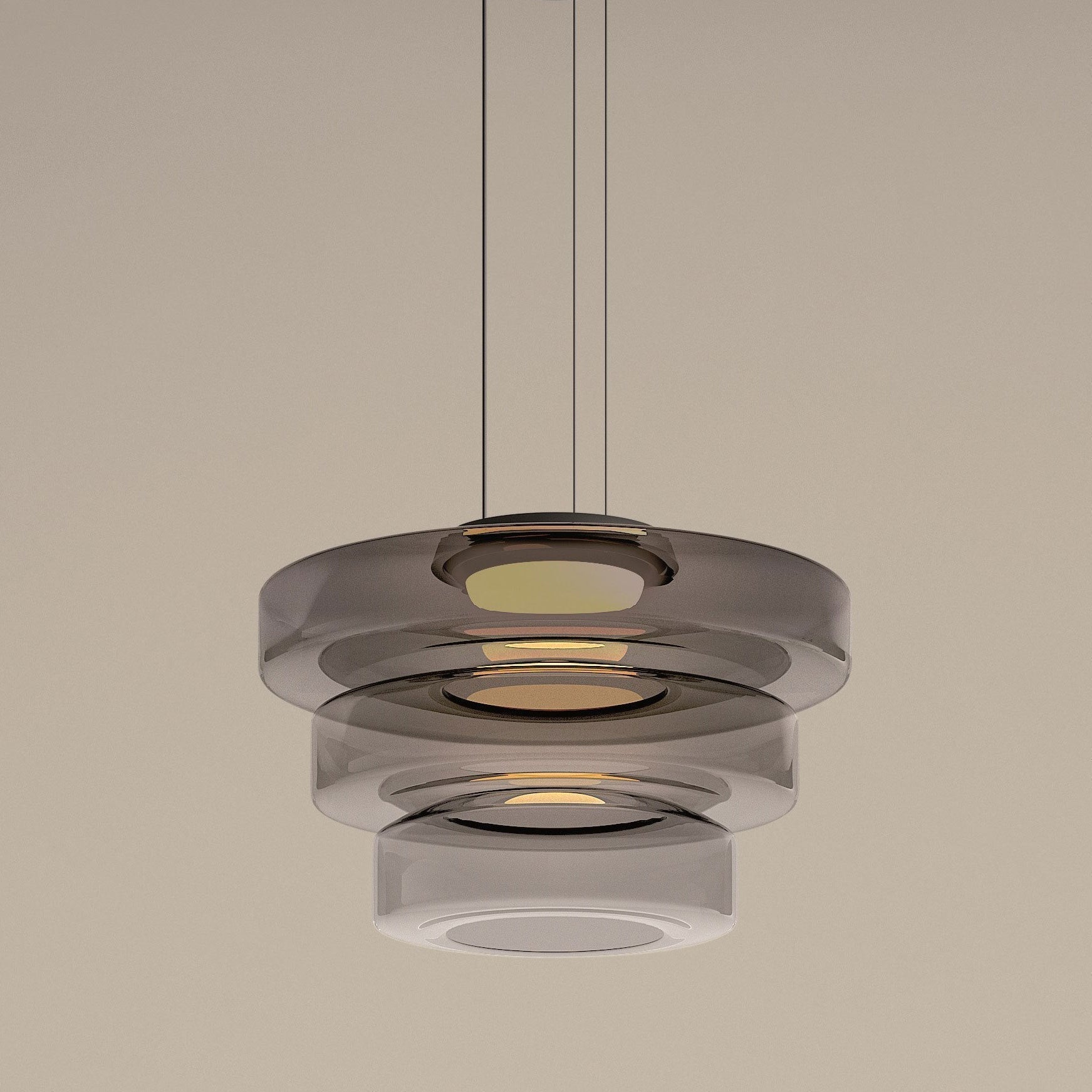 Suspension en verre Bauhaus | 3 diamètres, 3 teintes