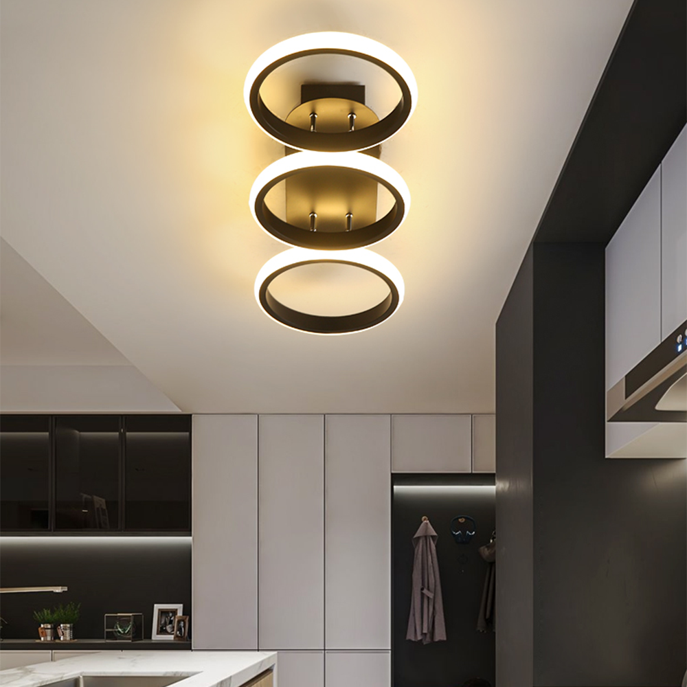 Plafonnier LED à anneaux | Design contemporain épuré