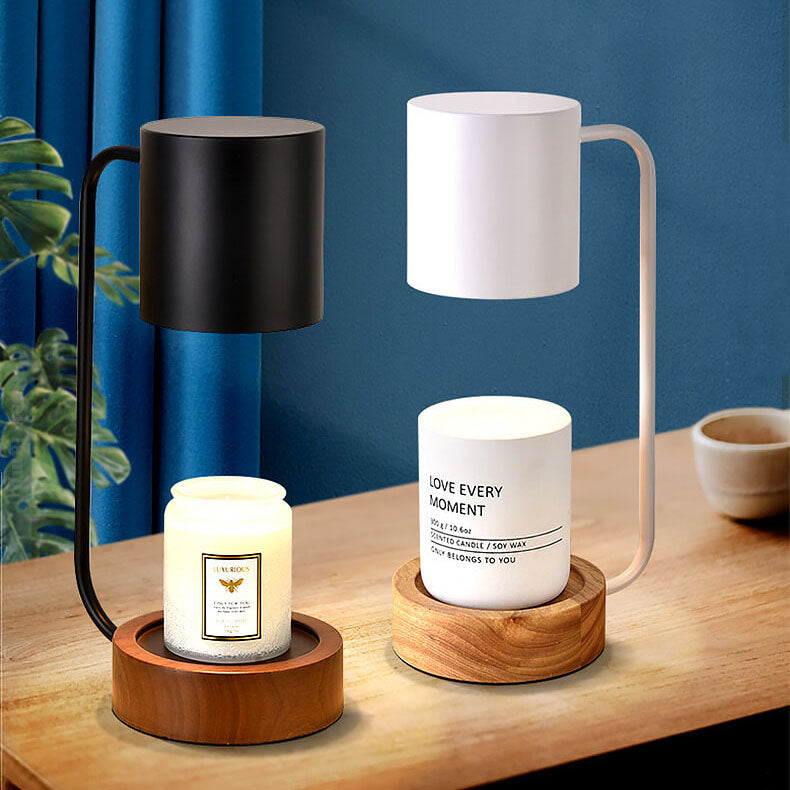 Lampe à poser japonaise | Bois et métal, variateur intégré