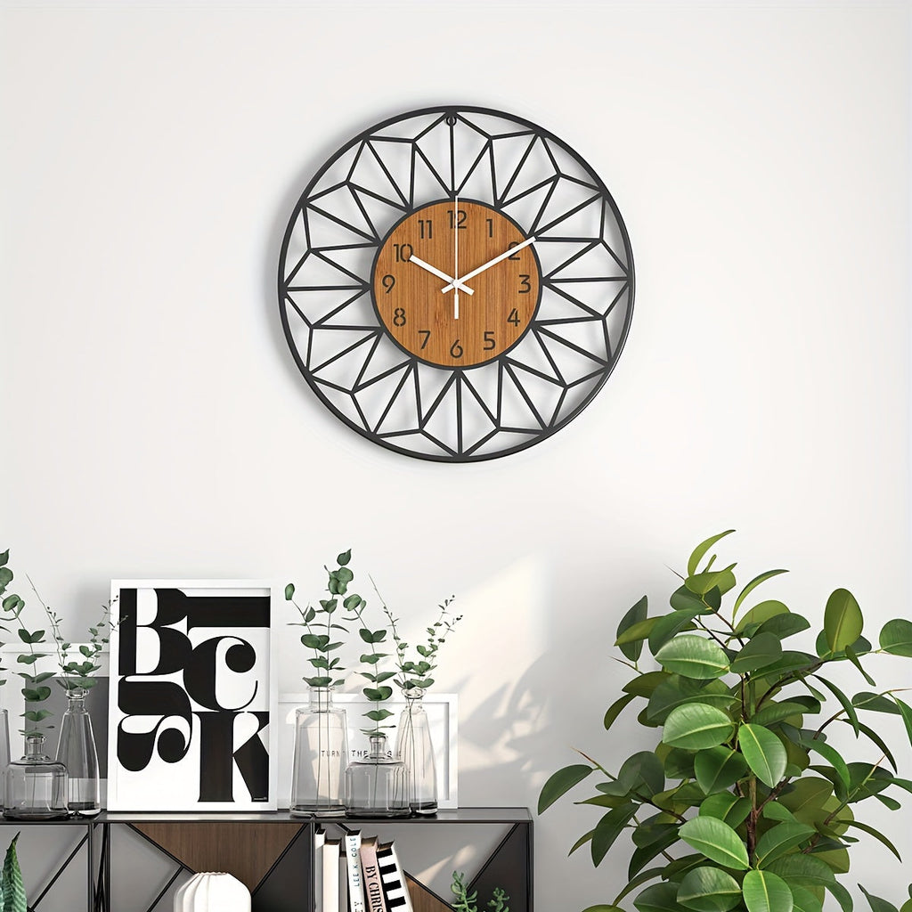 Horloge murale moderne | Cadran effet bois, 3 tailles