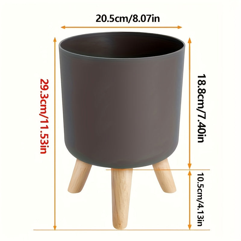 Cache-pot rond sur pieds en bois | 3 tailles, 2 coloris