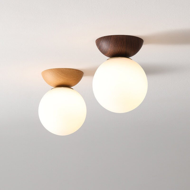 Plafonnier japonais | Bois et verre, 3 températures