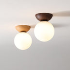 Plafonnier japonais | Bois et verre, 3 températures