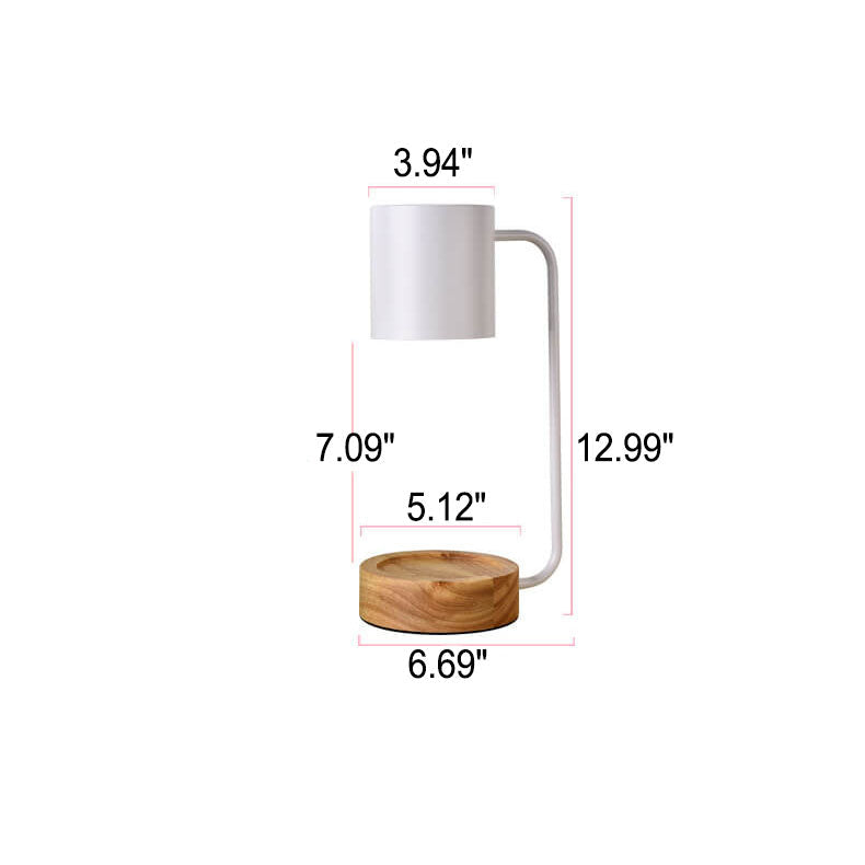 Lampe chauffe-bougie japonaise | Base en bois, 33 cm