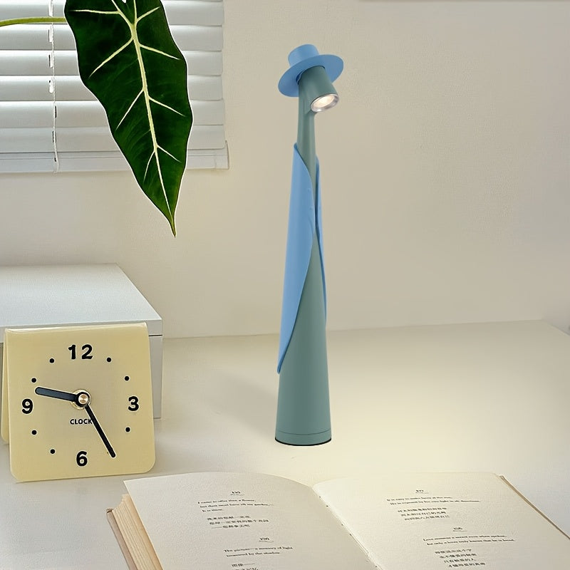 Lampe de bureau LED chapeau | Rechargeable et tactile