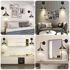 Applique murale en métal | Bronze huilé industriel, lot de 2