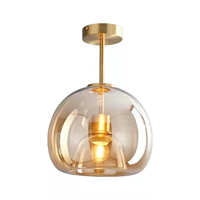 Plafonnier boule en verre nordique | Semi-encastré, Ø 25 cm