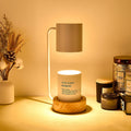 Lampe chauffe-bougie japonaise | Base en bois, 33 cm