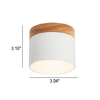 Plafonnier LED scandinave Macaron | Bois naturel, 7 coloris