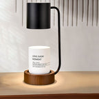 Lampe à poser japonaise | Bois et métal, variateur intégré