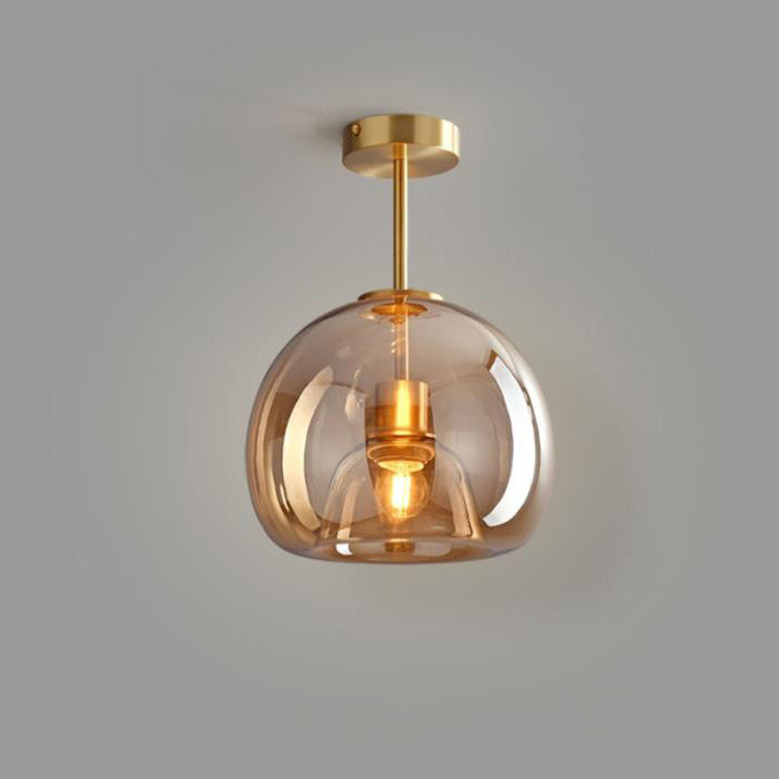 Plafonnier boule en verre nordique | Semi-encastré, Ø 25 cm
