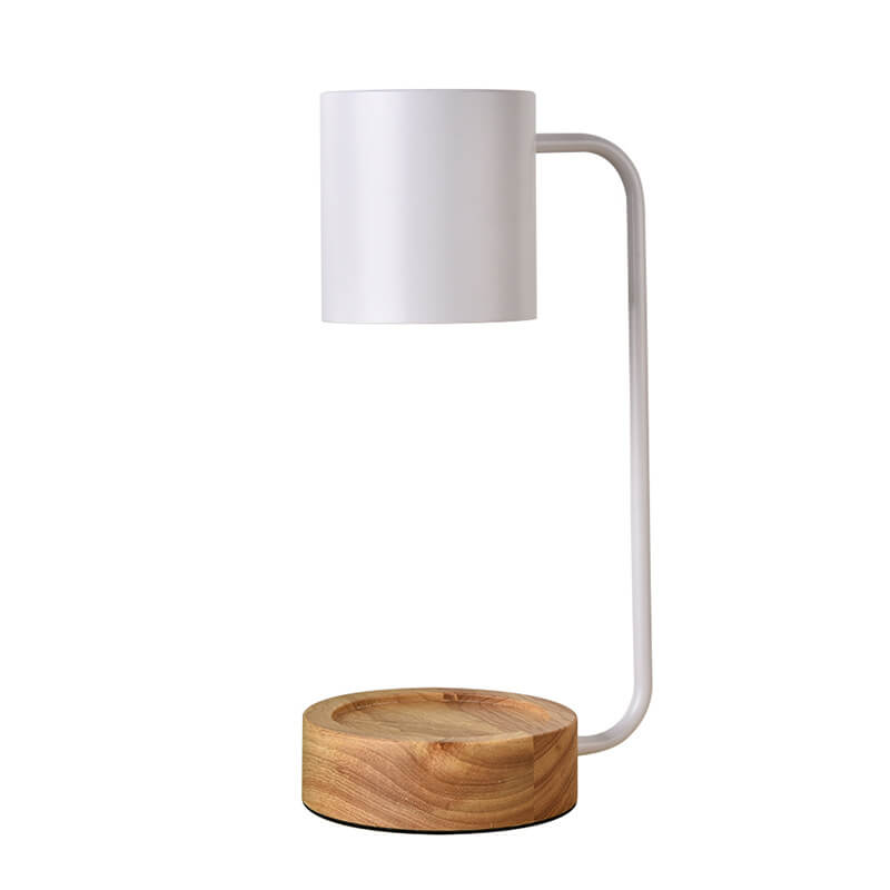 Lampe chauffe-bougie japonaise | Base en bois, 33 cm