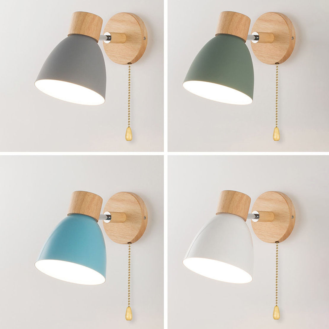 Applique murale bois et fer | Minimaliste, 6 coloris macaron