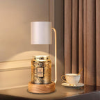 Lampe à poser japonaise | Bois et métal, variateur intégré