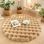 Tapis rond Cloud Comfort | Moelleux à effet bulles, 90 cm