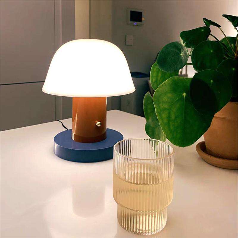Lampe à poser champignon | LED rechargeable USB-C, Ø 18 cm
