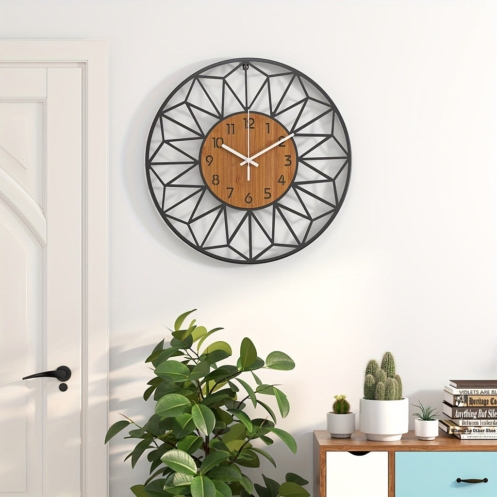 Horloge murale moderne | Cadran effet bois, 3 tailles