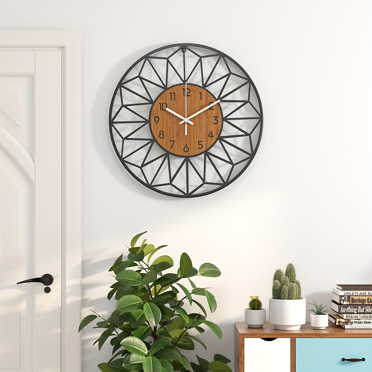 Horloge murale moderne | Cadran effet bois, 3 tailles