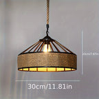 Suspension en corde de chanvre | Campagne vintage, Ø 30 cm