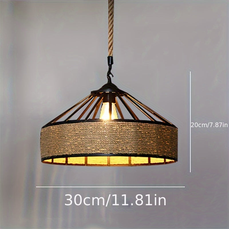 Suspension en corde de chanvre | Campagne vintage, Ø 30 cm