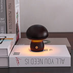 Veilleuse champignon Portobello | Bois naturel rechargeable
