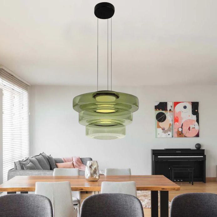 Suspension en verre Bauhaus | 3 diamètres, 3 teintes