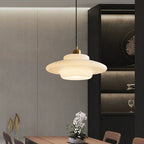 Suspension en verre blanc | Mid-century, 3 formes