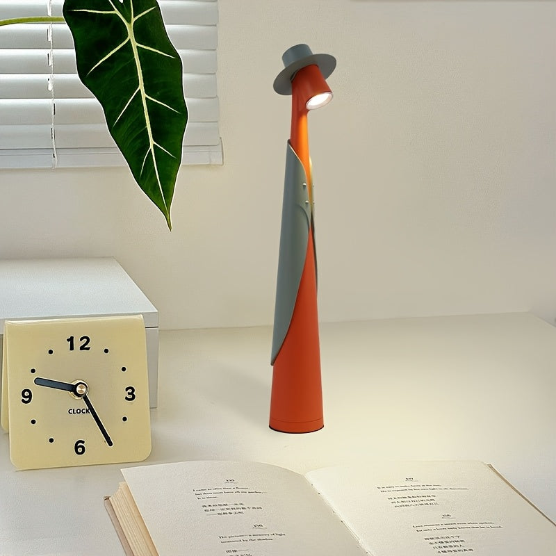 Lampe de bureau LED chapeau | Rechargeable et tactile
