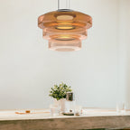 Suspension Bauhaus en verre | Suspension LED à étages, 6 tailles