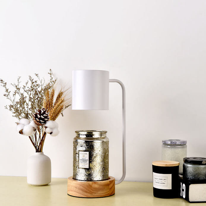 Lampe à poser japonaise | Bois et métal, variateur intégré