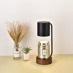 Lampe chauffe-bougie japonaise | Base en bois, 33 cm