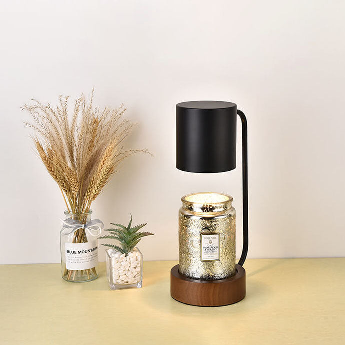 Lampe à poser japonaise | Bois et métal, variateur intégré