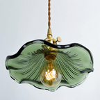 Suspension en verre fleur | Abat-jour Ø25 cm, 3 coloris