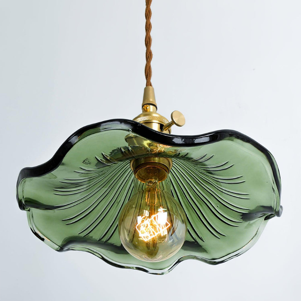 Suspension en verre fleur | Abat-jour Ø25 cm, 3 coloris