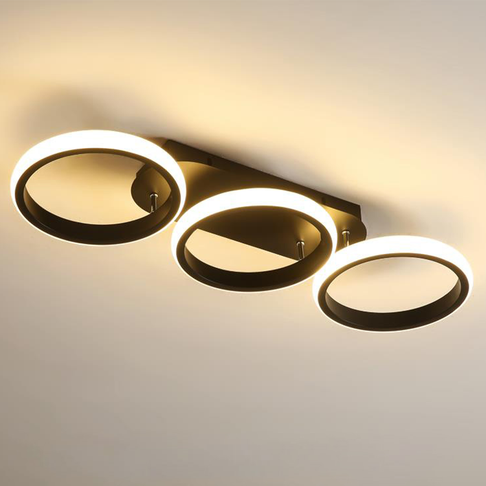 Plafonnier LED à anneaux | Design contemporain épuré