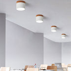 Plafonnier LED scandinave Macaron | Bois naturel, 7 coloris