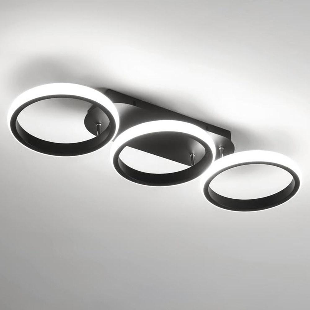 Plafonnier LED à anneaux | Design contemporain épuré