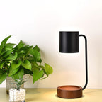 Lampe chauffe-bougie japonaise | Base en bois, 33 cm