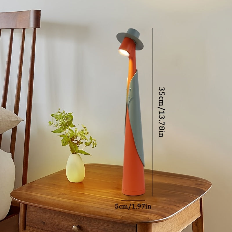 Lampe de bureau LED chapeau | Rechargeable et tactile