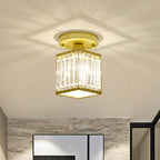 Plafonnier en cristal | Semi-encastré moderne pour entrée