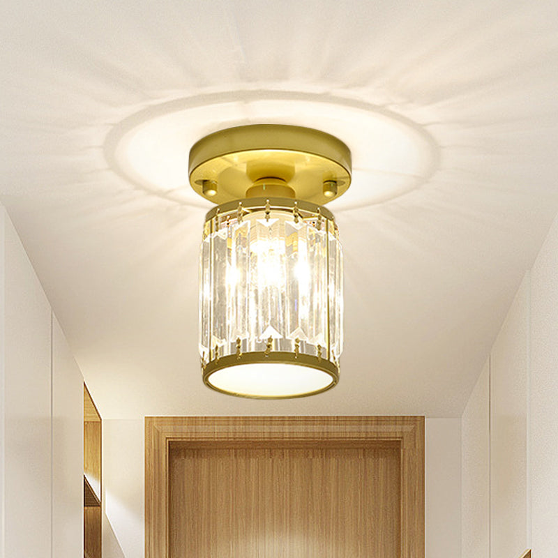 Plafonnier en cristal | Semi-encastré moderne pour entrée