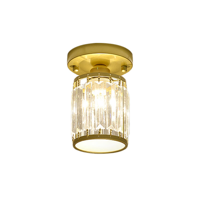 Plafonnier en cristal | Semi-encastré moderne pour entrée
