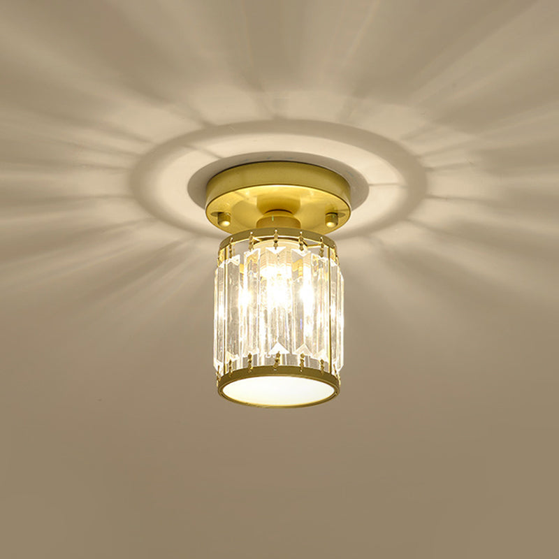 Plafonnier en cristal | Semi-encastré moderne pour entrée