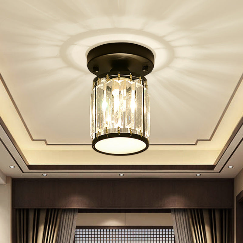 Plafonnier en cristal | Semi-encastré moderne pour entrée